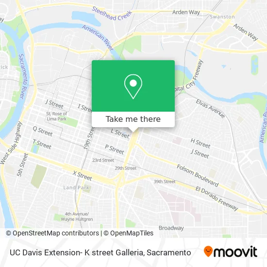 UC Davis Extension- K street Galleria map