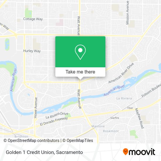 Golden 1 Credit Union map