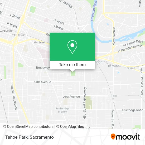 Tahoe Park map
