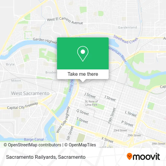 Mapa de Sacramento Railyards