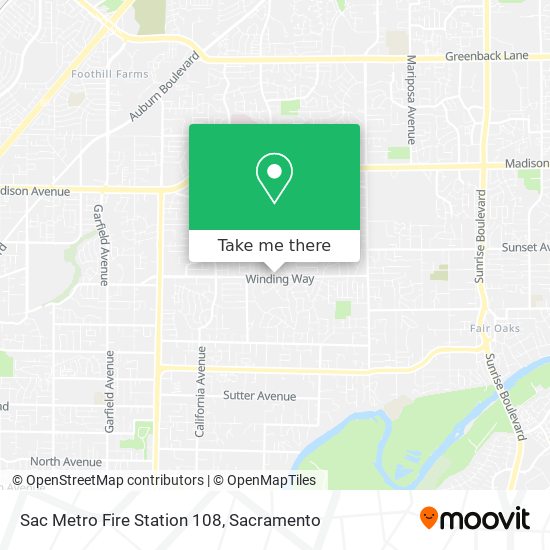 Sac Metro Fire Station 108 map