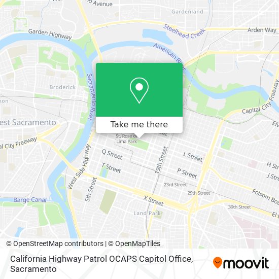 Mapa de California Highway Patrol OCAPS Capitol Office