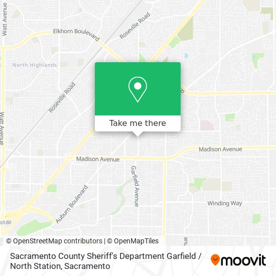 Mapa de Sacramento County Sheriff's Department Garfield / North Station