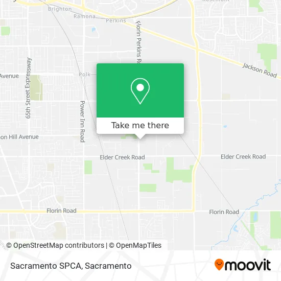 Sacramento SPCA map