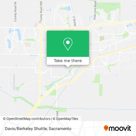 Davis/Berkeley Shuttle map
