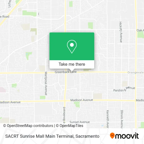 Mapa de SACRT Sunrise Mall Main Terminal