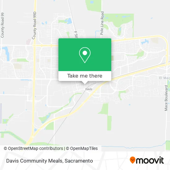 Davis Community Meals map