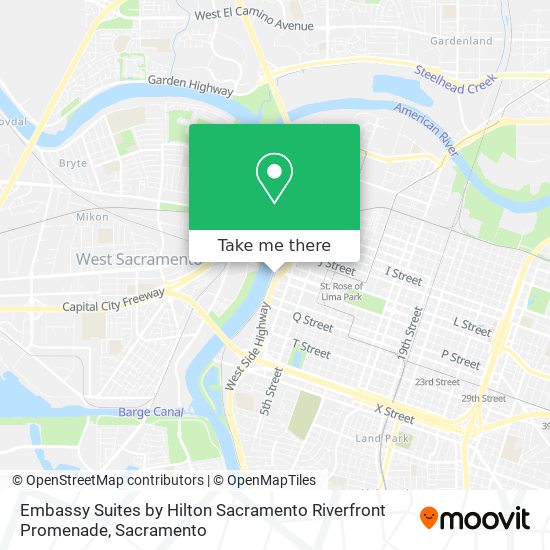 Embassy Suites by Hilton Sacramento Riverfront Promenade map