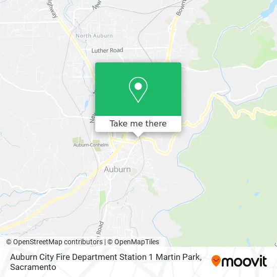 Auburn City Fire Department Station 1 Martin Park map