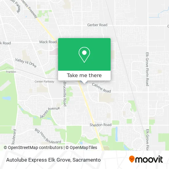 Autolube Express Elk Grove map