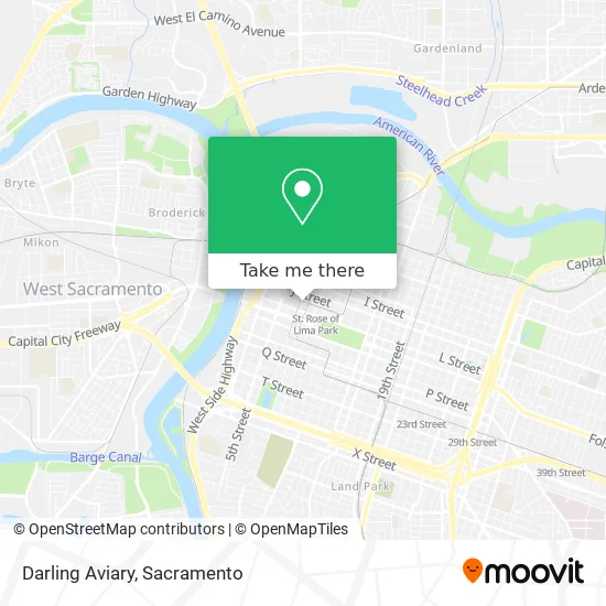 Mapa de Darling Aviary