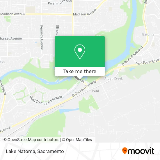 Lake Natoma map