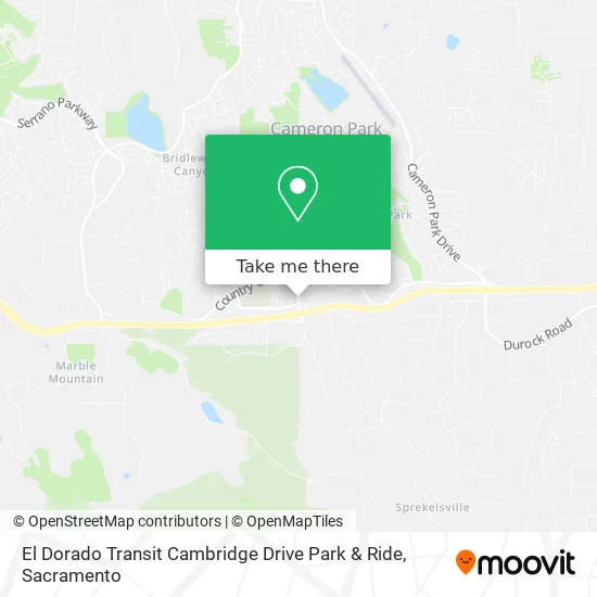 El Dorado Transit Cambridge Drive Park & Ride map