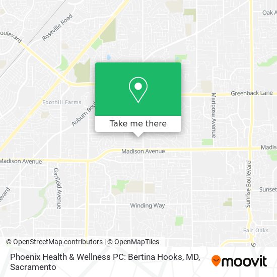 Phoenix Health & Wellness PC: Bertina Hooks, MD map