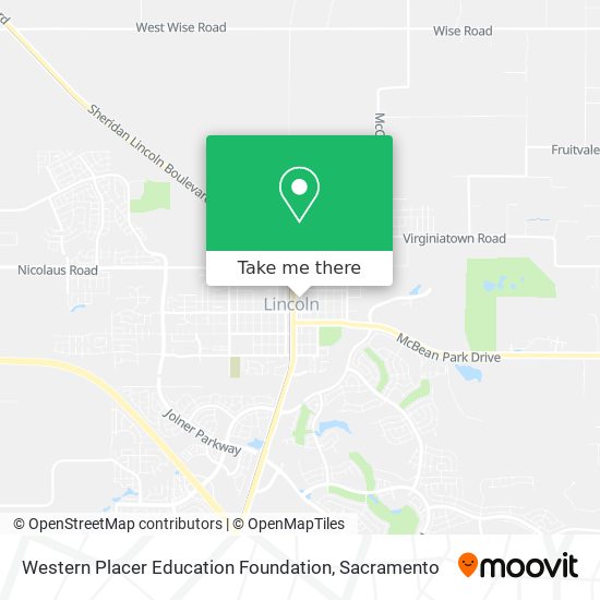 Western Placer Education Foundation map