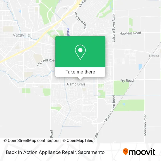 Back in Action Appliance Repair map