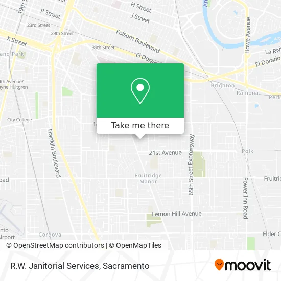 R.W. Janitorial Services map