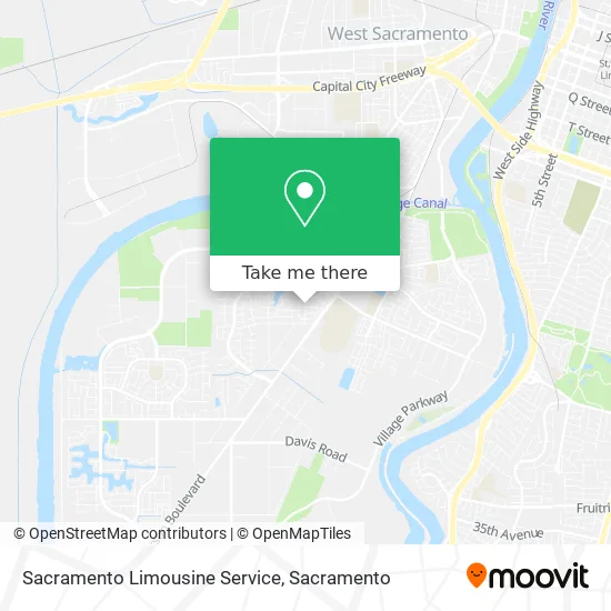 Sacramento Limousine Service map