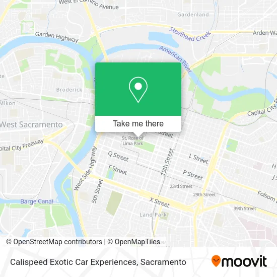 Calispeed Exotic Car Experiences map