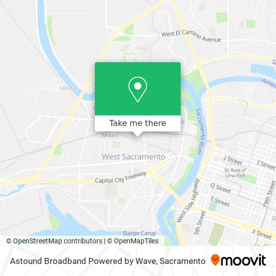 Astound Broadband Powered by Wave map