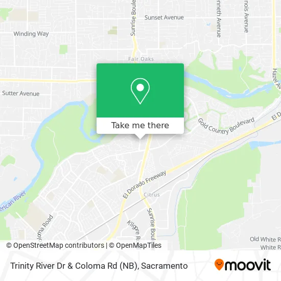 Trinity River Dr & Coloma Rd (NB) map
