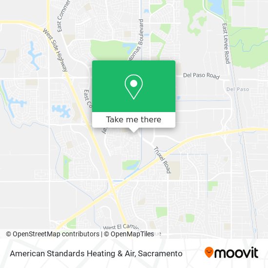 Mapa de American Standards Heating & Air