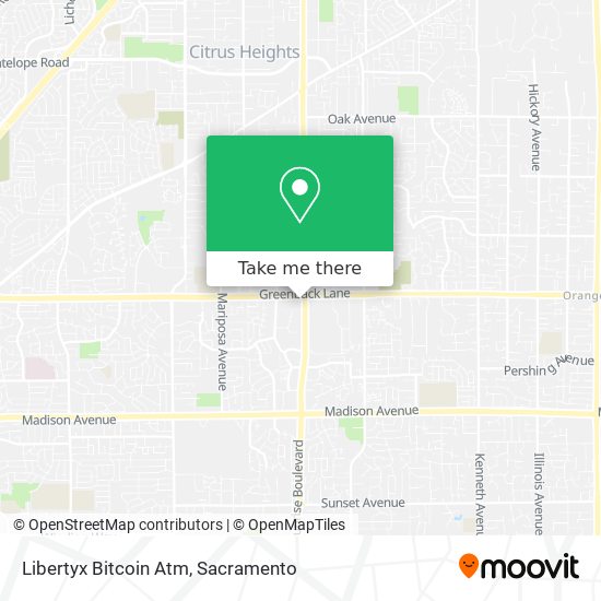 Mapa de Libertyx Bitcoin Atm