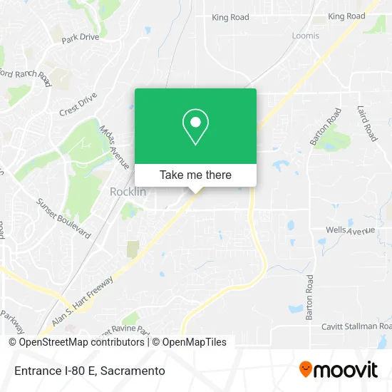 Mapa de Entrance I-80 E