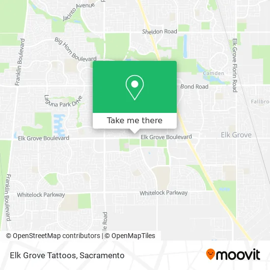 Elk Grove Tattoos map
