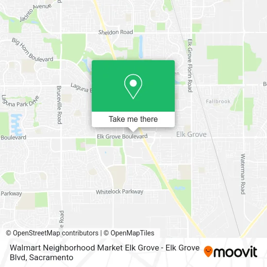 Walmart Neighborhood Market Elk Grove - Elk Grove Blvd map