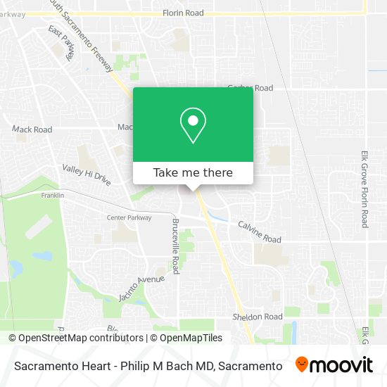 Mapa de Sacramento Heart - Philip M Bach MD