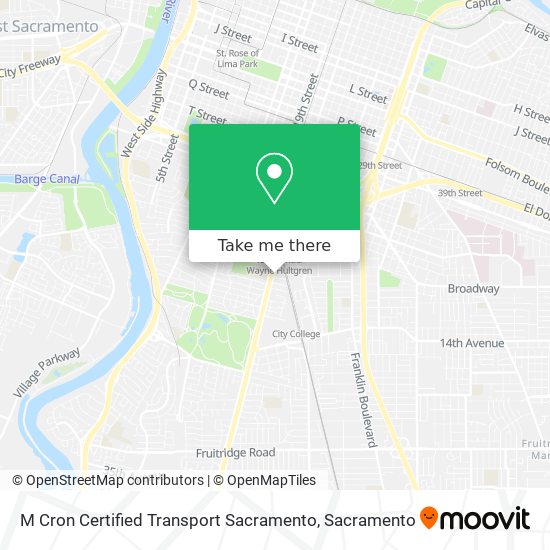 M Cron Certified Transport Sacramento map