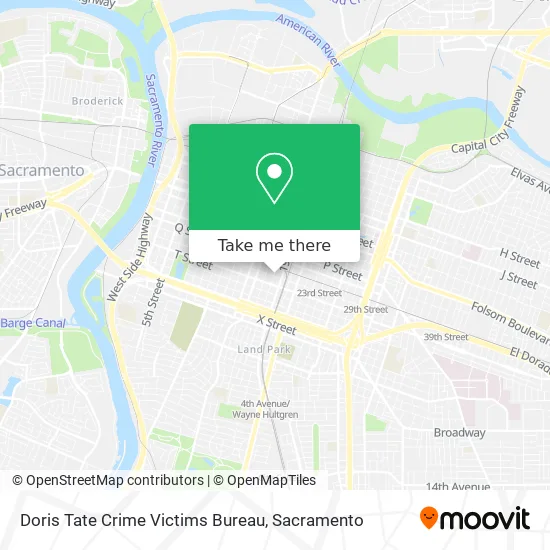 Doris Tate Crime Victims Bureau map