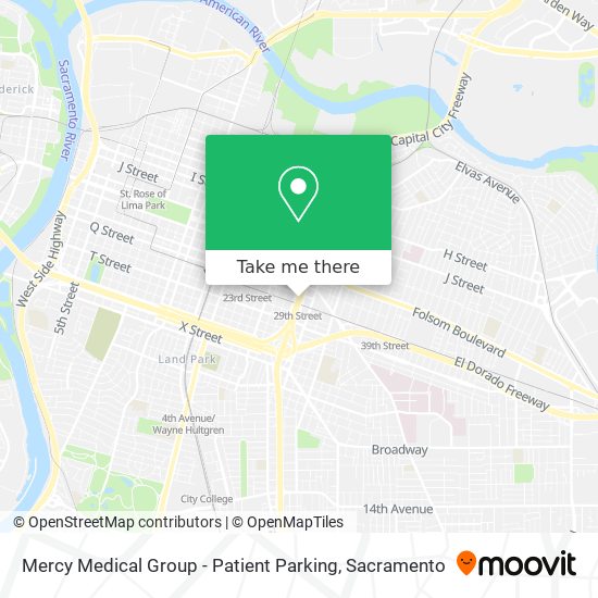 Mapa de Mercy Medical Group - Patient Parking