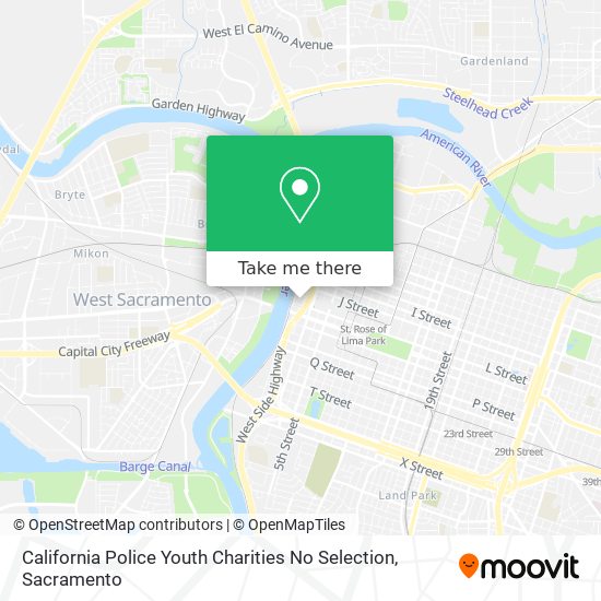 California Police Youth Charities No Selection map