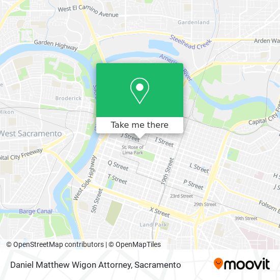 Mapa de Daniel Matthew Wigon Attorney