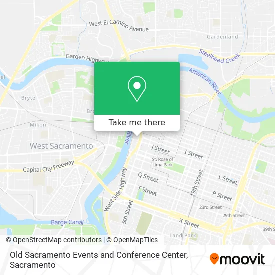 Old Sacramento Events and Conference Center map