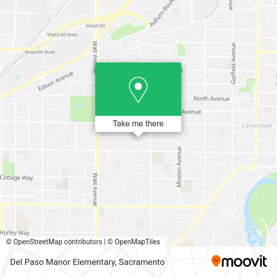 Del Paso Manor Elementary map