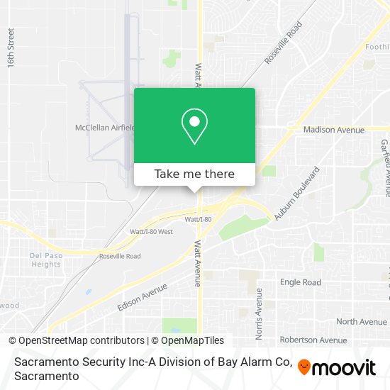 Mapa de Sacramento Security Inc-A Division of Bay Alarm Co