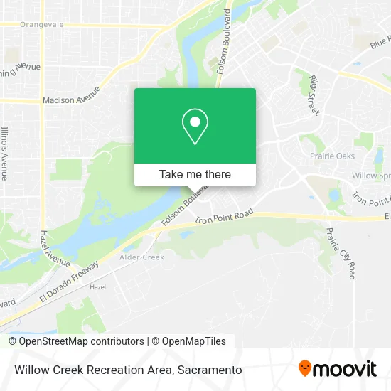 Willow Creek Recreation Area map