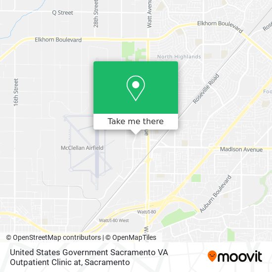 Mapa de United States Government Sacramento VA Outpatient Clinic at