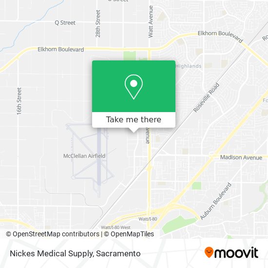 Mapa de Nickes Medical Supply