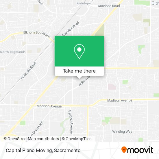 Capital Piano Moving map