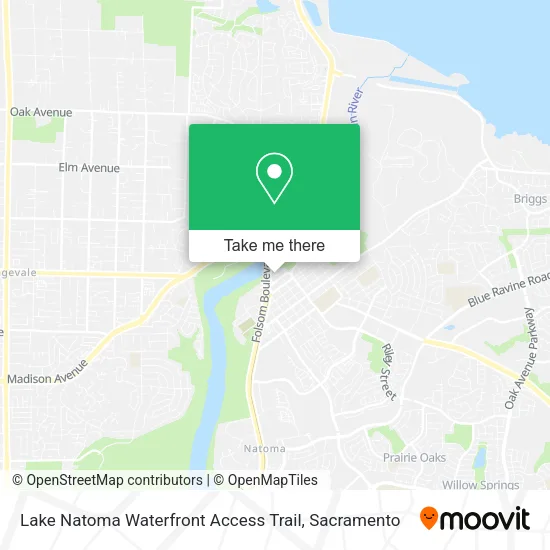 Mapa de Lake Natoma Waterfront Access Trail