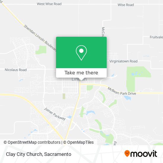 Clay City Church map