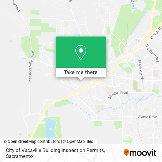 City of Vacaville Building Inspection Permits map