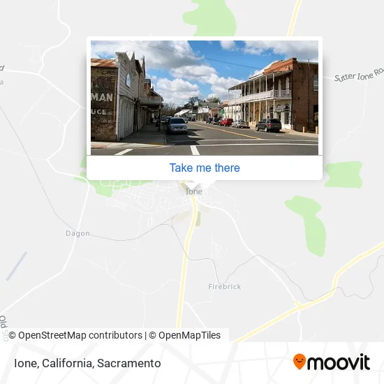 Ione, California map