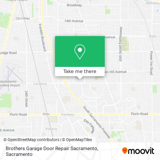 Brothers Garage Door Repair Sacramento map