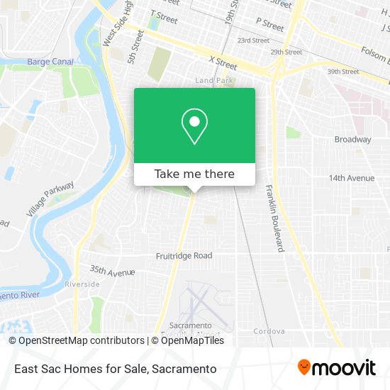Mapa de East Sac Homes for Sale
