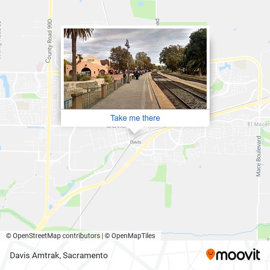 Mapa de Davis Amtrak